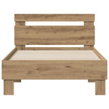 Bed Frame Artisan Oak 98.5 x 200 cm Engineered Wood 8003734