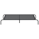 Elevated Dog Bed Black 150x90x20 cm Textilene and Steel 42000837