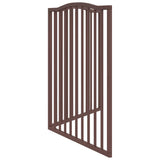 Dog Gate Foldable 2 Panels Brown Oak 160 cm Poplar Wood 352234