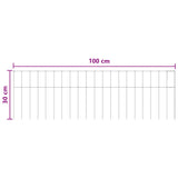 Garden Fence Panel 24 pcs Galvanised Steel Silver 42042941