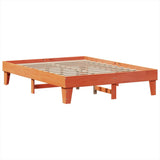 Bed Frame without Mattress Wax Brown 140x200 cm Solid Wood Pine 855357