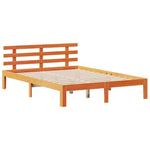 ZNTS Bookcase Bed without Mattress Wax Brown 140x200 cm Solid Wood Pine 3322814