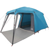 ZNTS Camping Tent with Porch Dome 5-Person Blue Waterproof 4009582