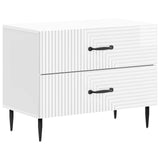 Bedside Cabinet High Gloss White 62 x 34.5 x 47.5 cm 894779