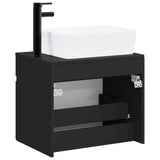 Bathroom Furniture Set Black Engineered Wood 3404301