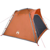 Camping Tent 4-Person Grey and Orange Quick Release Waterproof 94358