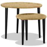 Coffee Table Set 2 Pieces Natural Jute 244218