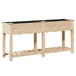 Garden Planter Beige 161 x 43 x 76.5 cm Solid fir wood 42006568