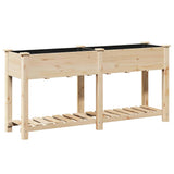 Garden Planter Beige 161 x 43 x 76.5 cm Solid Fir Wood 42006568