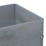 ZNTS Garden Planter Grey 80x60 cm Solid Wood Pine 3295841