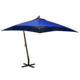 Hanging Garden Parasol with Pole Azure Blue 3x3 m Solid Fir Wood 313779
