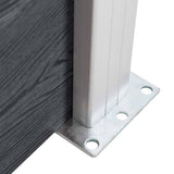 Fence Posts 3 pcs Aluminium 185 cm 49077