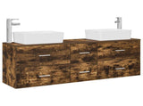 Bathroom Cabinet Set 3 pcs Smoked Oak 53 x 34.5 x 63 cm 3405863