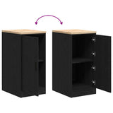 Garage Storage Cabinet Black 40x51x85 cm Solid Wood Pine 860563