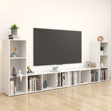 TV Cabinets 4 pcs White 107x35x37 cm Engineered Wood 3080033