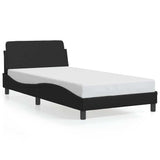 Bed Frame "Dover" Black 100x190 cm Faux Leather 373269