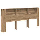 Headboard Cabinet with Shelf Artisan Oak 220 x 18.5 x 102.5 cm 862091