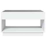 Coffee Table with Infinity LED White 90x50x50 cm 847665