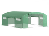 13 x 9.8ft Walk-In Polytunnel Greenhouse - Green T3398P325352