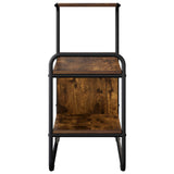Console Table Smoked Oak 80 x 35 x 75 cm Engineered Wood 8007559