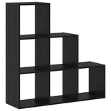 Room Divider Bookcase Black Oak 99 x 29 x 99 cm Engineered Wood 879662