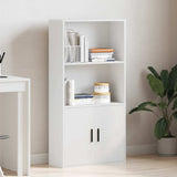Bookcase White 60x24x120 cm Engineered Wood 860418