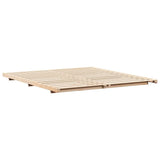 Bed Frame Brown 200 x 200 cm Solid Pine Wood 873058