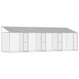 Dog Cage with Roof Silver 800 x 200 x 256 cm Steel and PE 3368300