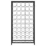 ZNTS Wine Rack for 45 Bottles Black 54x18x100 cm Wrought Iron 358367