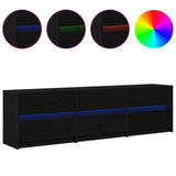 TV Units 2 pcs Black Oak 180 x 34 x 50 cm Engineered Wood 3385630