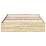 Bed Frame with Drawers without Mattress Sonoma Oak 140x200 cm 3280659