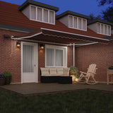 Manual Retractable Awning with LED Brown 400x300 cm 3215379