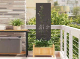 Garden Privacy Screen Black 32 x 140 cm Cold-rolled steel 876224