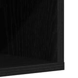 Shoe Cabinet Black Oak 54x34x183 cm Engineered Wood 859378