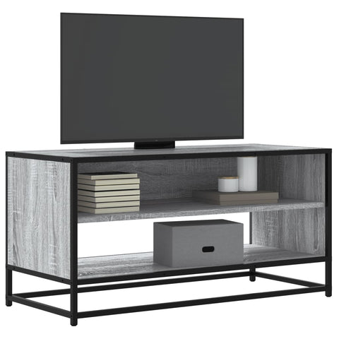 ZNTS TV Cabinet Grey Sonoma 91x40x46 cm Engineered Wood and Metal 848887