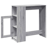 Bar Table with Racks Grey Sonoma 101x40x103.5 cm Engineered Wood 854369