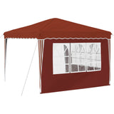 Pop-up Party Tent 288 x 288 x 245 cm Terracotta Oxford Fabric 42019765