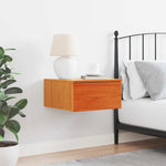 ZNTS Wall-mounted Bedside Table Wax brown 37 x 35 x 18.5 cm 873485