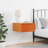 ZNTS Wall-mounted Bedside Table Wax brown 37 x 35 x 18.5 cm 873485