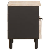 Bedside Cabinet 2 pcs White 40 x 33 x 46 cm Solid Mango Wood 4017871