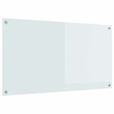 Kitchen Backsplash White 110 x 60 cm Tempered Glass 42001288