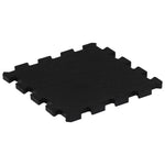 Rubber Floor Tiles 16 pcs Black 16 mm 30x30 cm 155671