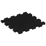 Rubber Floor Tiles 16 pcs Black 16 mm 30x30 cm 155671