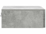 Wall-Mounted Bedside Cabinet with Drawer 2 pcs Concrete Grey 898452