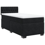 Box Spring Bed with Mattress Black 90x200 cm Velvet 3286218