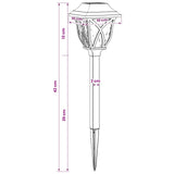 Outdoor Solar Lights with Ground Spike 24 pcs Warm White 42 cm 42042714