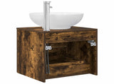 Wall-Mounted Sink Vanity Smoked Oak 49.5 x 44.5 x 66.5 cm 890306