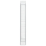 ZNTS Arched Gabion Basket 100x30x220/240 cm Galvanised Iron 153431