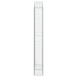 Arched Gabion Basket 100x30x220/240 cm Galvanised Iron 153431