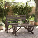 Garden Lounge Set Burnt Wood Solid fir wood Two-piece set 365106